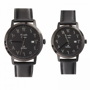 Alexandre Christie AC 1024 Full Black Leather Couple